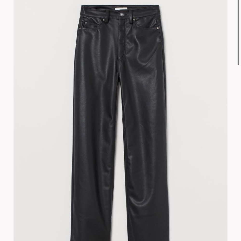 H&M Faux Leather High Waisted Pants